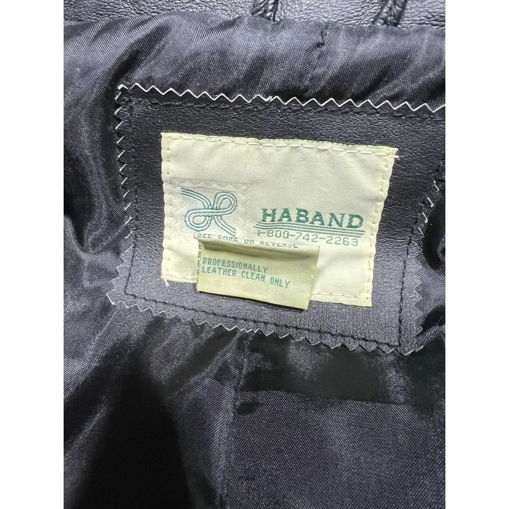 Haband Black‎ Genuine Leather Mens Jacket Size XL